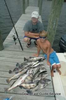 puppy drum and trout in Neuse River